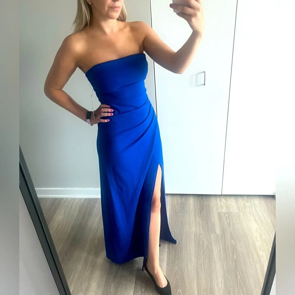 Lulus Blue Strapless Dress - Picture 2 of 6
